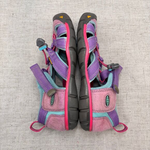 Keen Seacamp Sandals Purple Pink Leather Slip On Water Sandals Kids Size 3 - Picture 10 of 10
